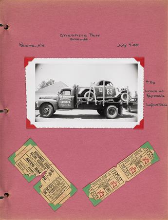 (JALOPY RACES) A vast archive comprising 7 beautifully compiled photo albums, collectively containing over 600 photographs of jalopy an